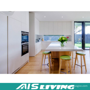 Mobiliário de armários de cozinha de PVC branco de estilo europeu (AIS-K051)